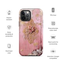 Image 13 of Pastel Pink Tattered Texture Rose Gold Goth Lolita Kawaii Inspired Tough Case for iPhone®