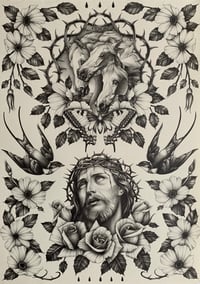 Print - Pharoah’s Horses - graphite A3