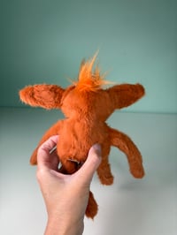 Image 4 of Small Weighted Side Eye Monster - Dark Orange