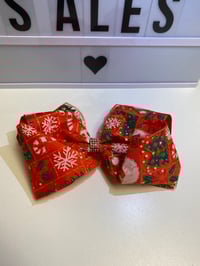 Image 3 of Jumbo Christmas bows Red 