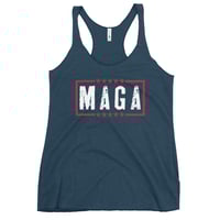 Image 4 of MAGA Distressed Dark Women's Racerback Tank