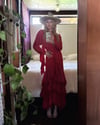 vintage  Norma Kamali scarlet flamenco dress