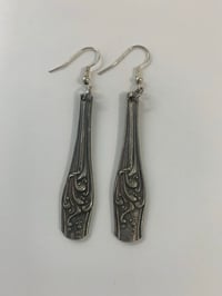 Vintage silverware earrings 