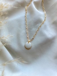 Image 1 of BM Paperclip Chain Gold Plated  (Initial Stamp & opal option available below)