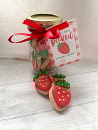 Image 2 of “I Couldn’t Have Picked a Better Teacher” Mini Strawberry Cookie Jar
