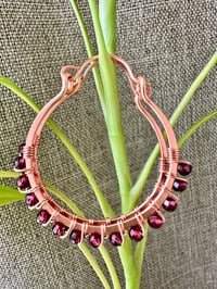 Image 1 of Garnet (Copper) Swing Earrings
