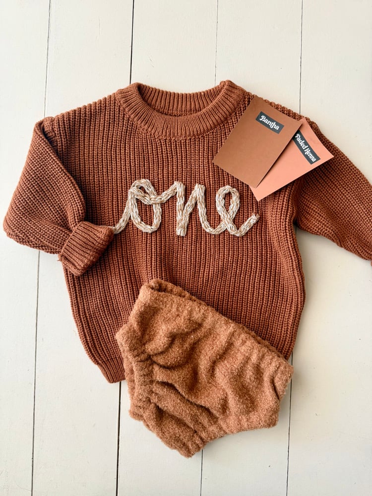 Image of ONE sweater set rusty