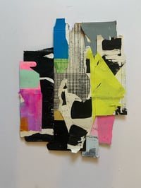 Image of Central Grid Printed Cardboard Collage