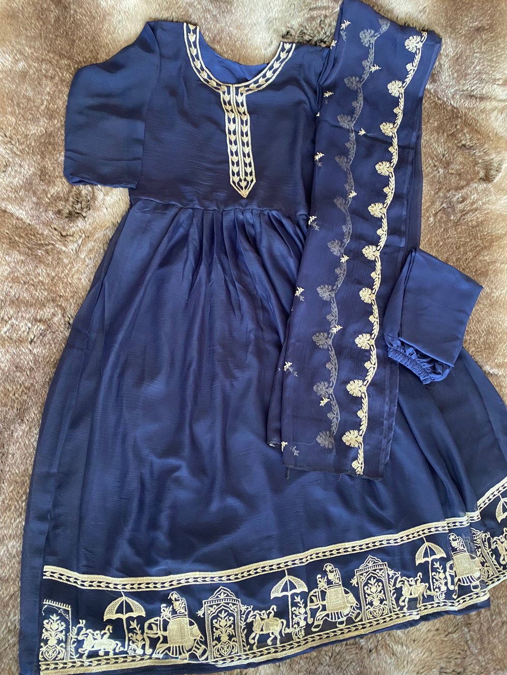 Blue 3 piece dress 