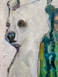 Image 3 of Original Painting. Mixed Media on Wood “New Bear” by Sheila Cameron