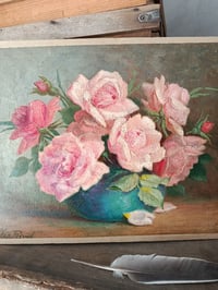 Image 6 of Peinture bouquet de roses anciennes 