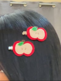 Image 3 of apple felt hairclips 🍏🍎