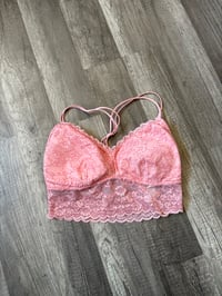 Image 1 of Lace cross bsck bralette
