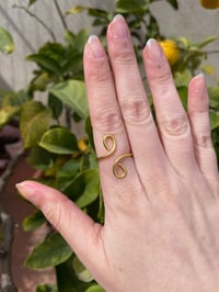 Image 2 of Gold spirals ring