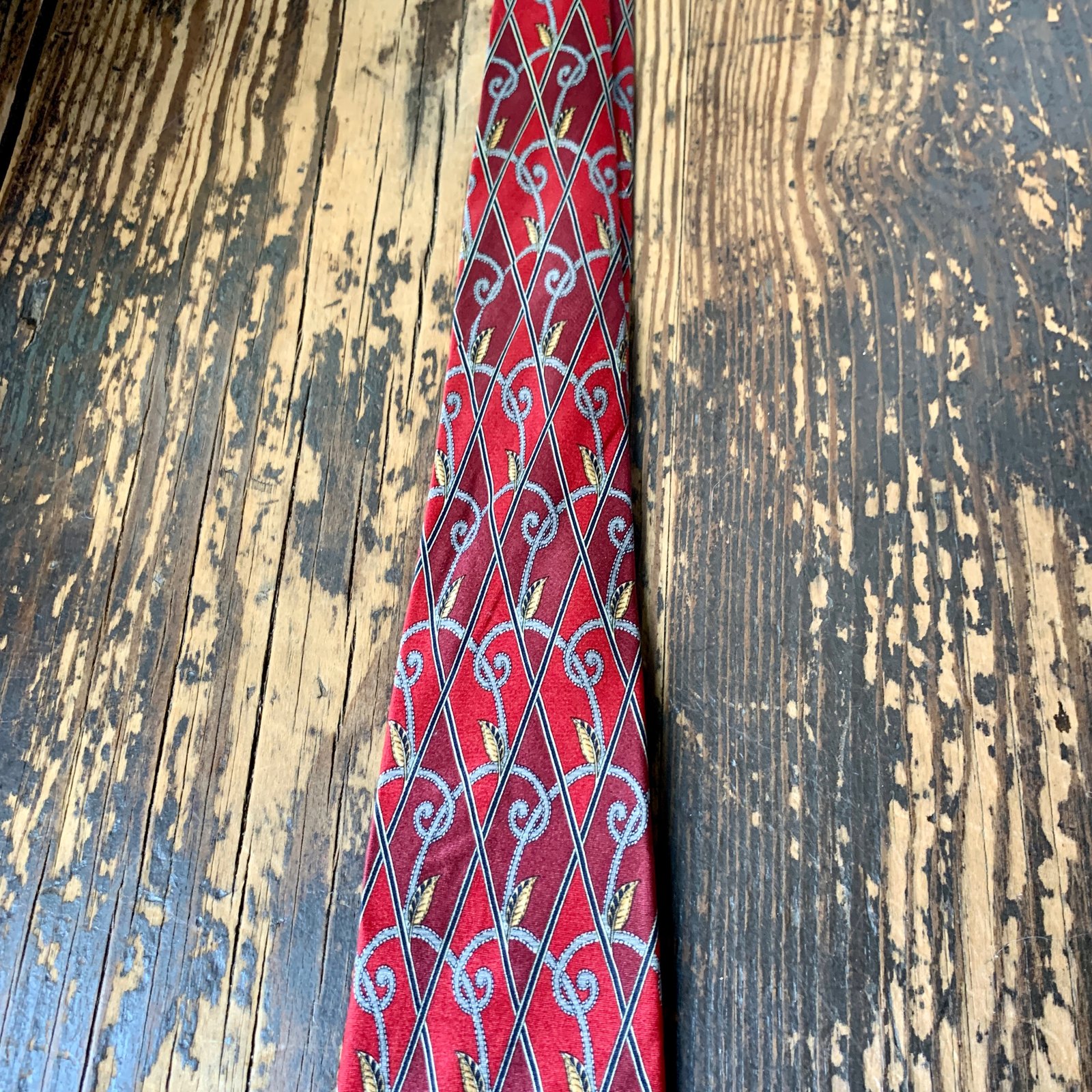 Lanvin Shadow hot Drop Silk Skinny Tie