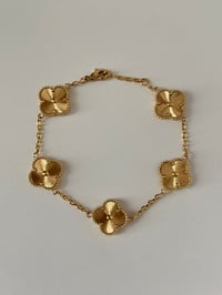 Image 3 of Gold and Silver Clover Bracelet 5 Motifs Alhambra Clover Bracelet High Quality Stainless Steel