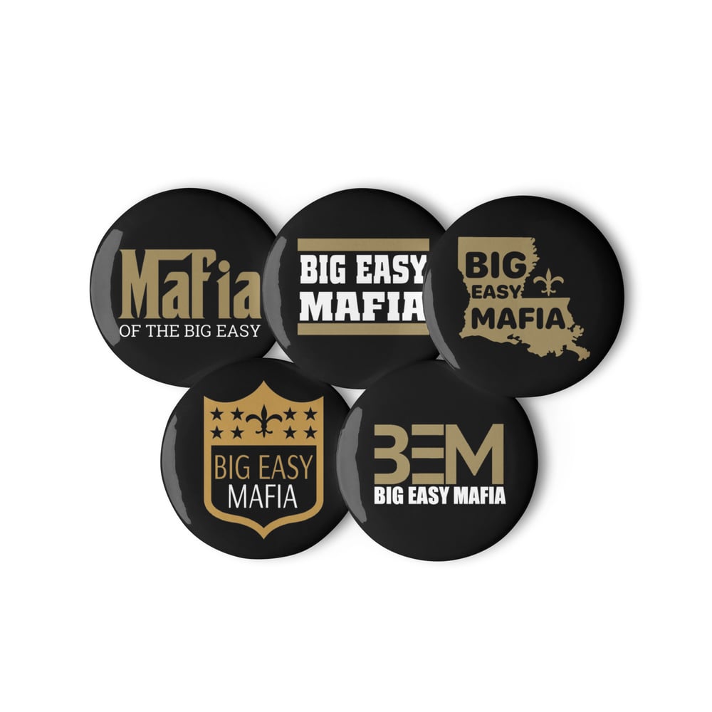 Image of Big Easy Mafia Set of pin buttons (1.5”)
