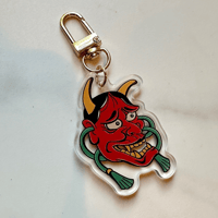 Image 2 of Hannya Mask Acrylic Keychain