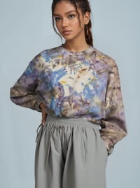Image 4 of Ice dye Sweatshirt Ice Blue