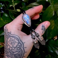 Image 2 of Moonstone Bolo with Crystal Tips