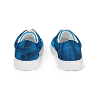 Image 6 of Men’s lace-up canvas shoes ( 2 tone blue)