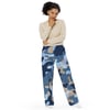 Askew Collections Navy Blue All-over print unisex wide-leg pants