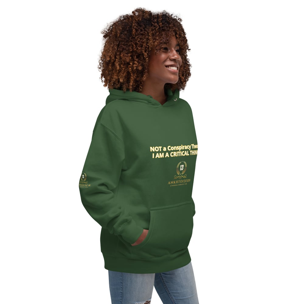 Image of Conspiracy Theorist Critical Thinker Unisex Hoodie