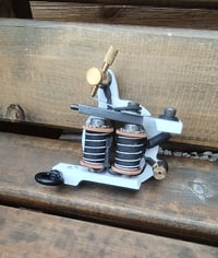 Image 6 of 7& half layer 32mm coils White Liner & Black Packer tattoo machines 