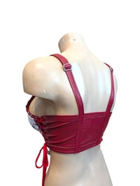 Image 3 of Red blood splatter bralette top 