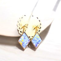 Diamond Gold Plated Floral Earrings