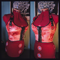 Image 2 of Velvet tie dye top S/M