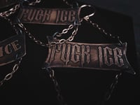 Image 2 of F*CK ICE copper etched earrings or necklace (PRE-ORDER)