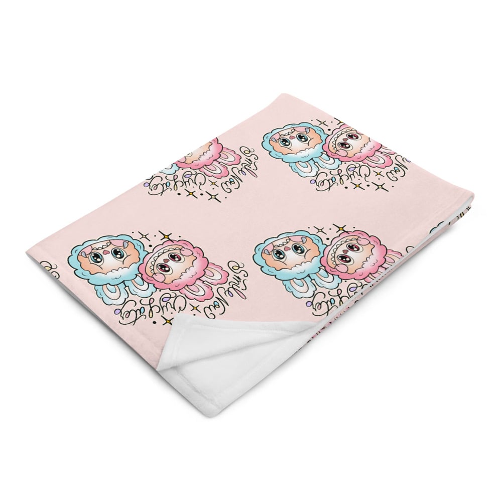 Image of SMILE CRY Lafoofoo Throw Blanket