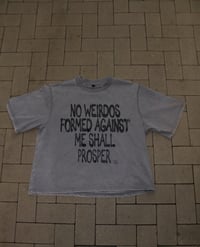 Image 4 of No weirdos tee (grey)