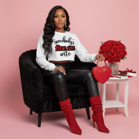 Image 2 of  Somebody’s Fine Ass Wife Cropped Sweatshirt 