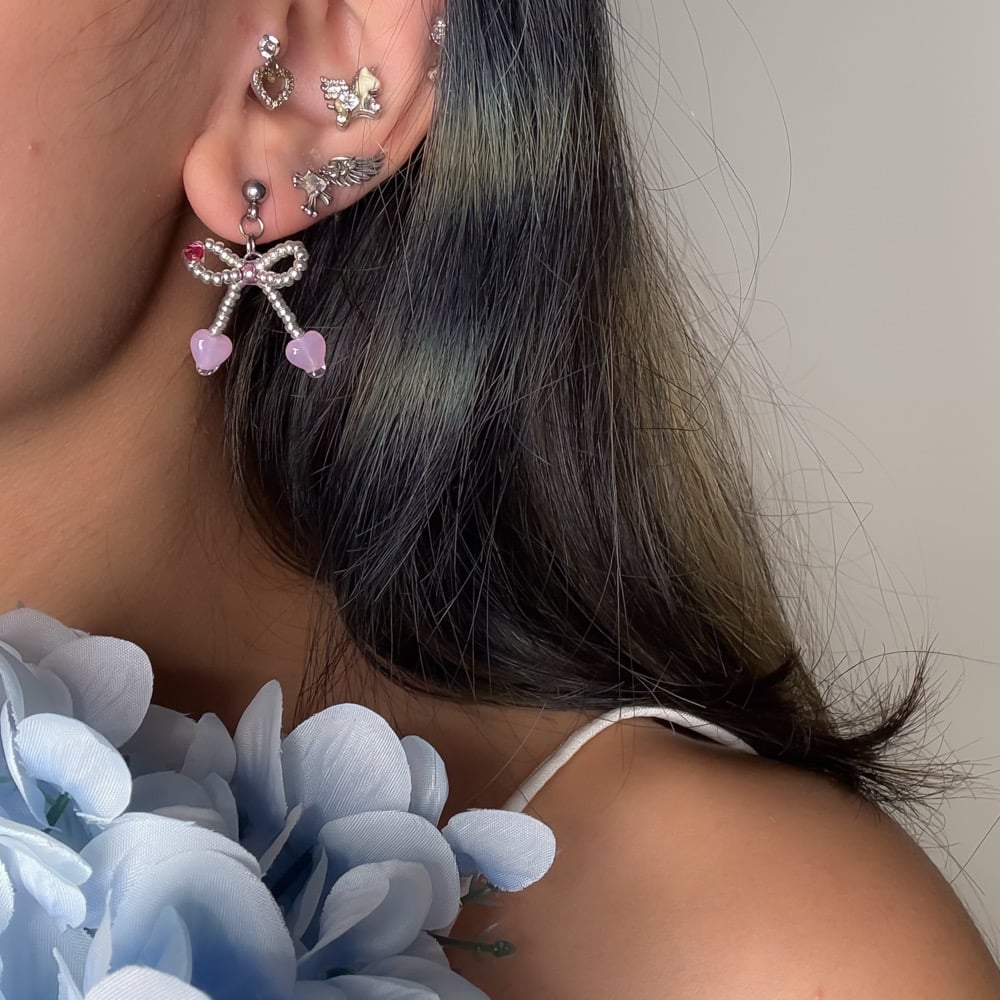 Image of Bisous Bow Earrings