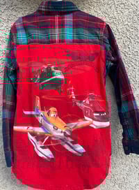 Children's Vintage Blue/Red/Green Cotton Shirt Disney Airplanes