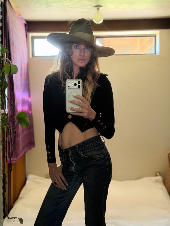 1970s/ 80s Betsey Johnson early PUNK label napoleon military crop jacket