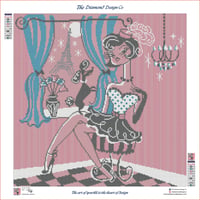 Image 3 of Fru Fru in Paris Full Size Diamond Painting by Miss Fluff