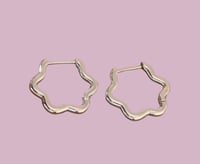 Charlotte Silver Flower Hoop 