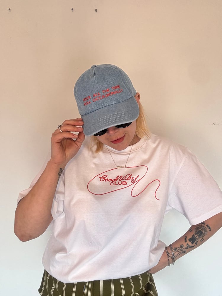 Image of rock all the time roll occasionally embroidered cap