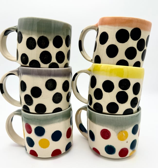 Polka Dot Mugs 