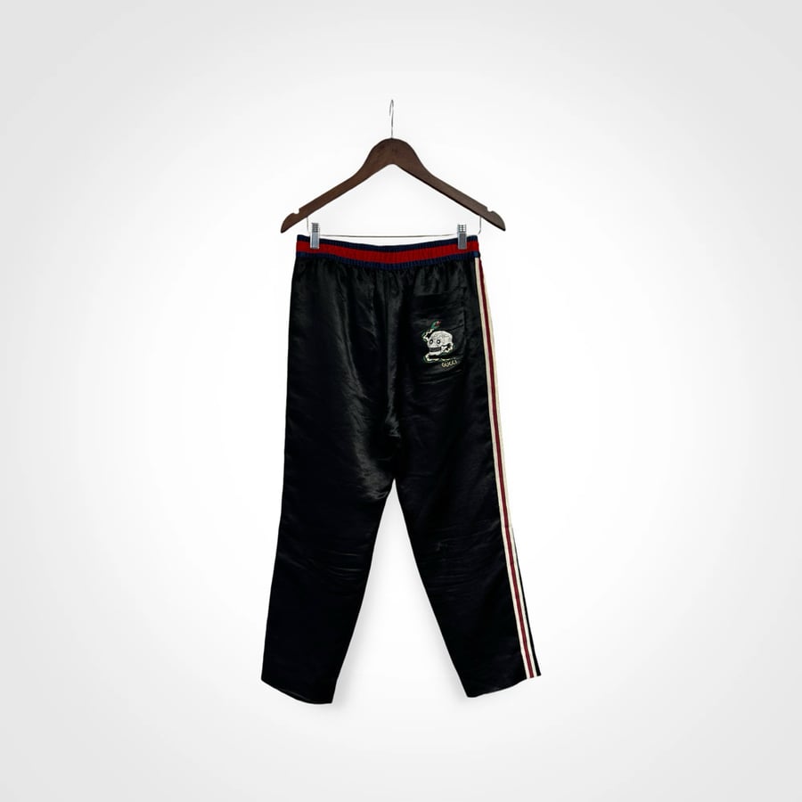 Image of Gucci Embroidered Snake Lounge Pants