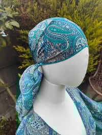 Image 4 of Pefkos co ord sarong set Turquoise tassels 