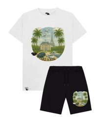 L’ambition d’un hustler- black Short & T shirt set