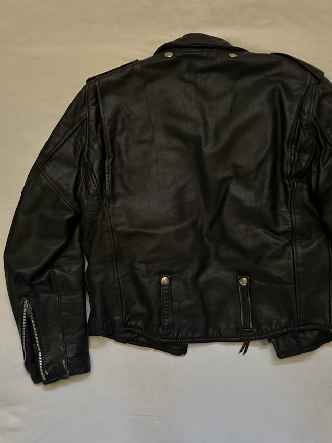 1960s Harley Davidson cycle queen leather motorcycle biker jacket