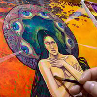 Image 4 of A Thousand Suns Will Stream on Thee Original Watercolor 