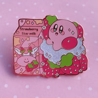 Image 1 of Strawberry Poyo Enamel Pin 2”