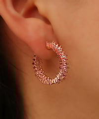 Image 3 of Cross Cross CZ Earrings 