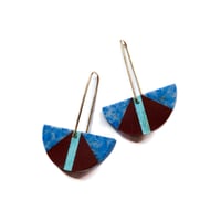 Image 1 of Lapis, Argillite & Turquoise Earrings